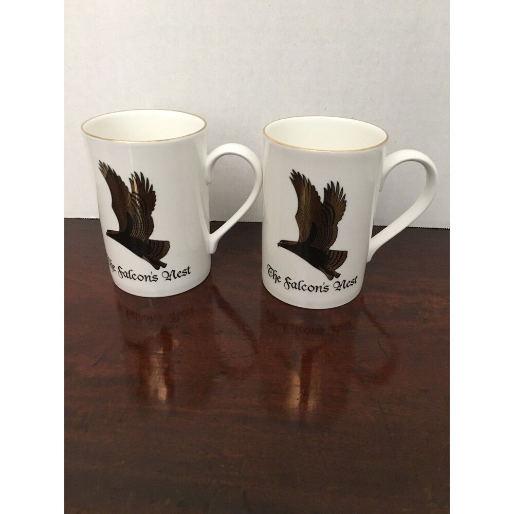 2 Berkshire English Bone China Cups The Falcon's Crest